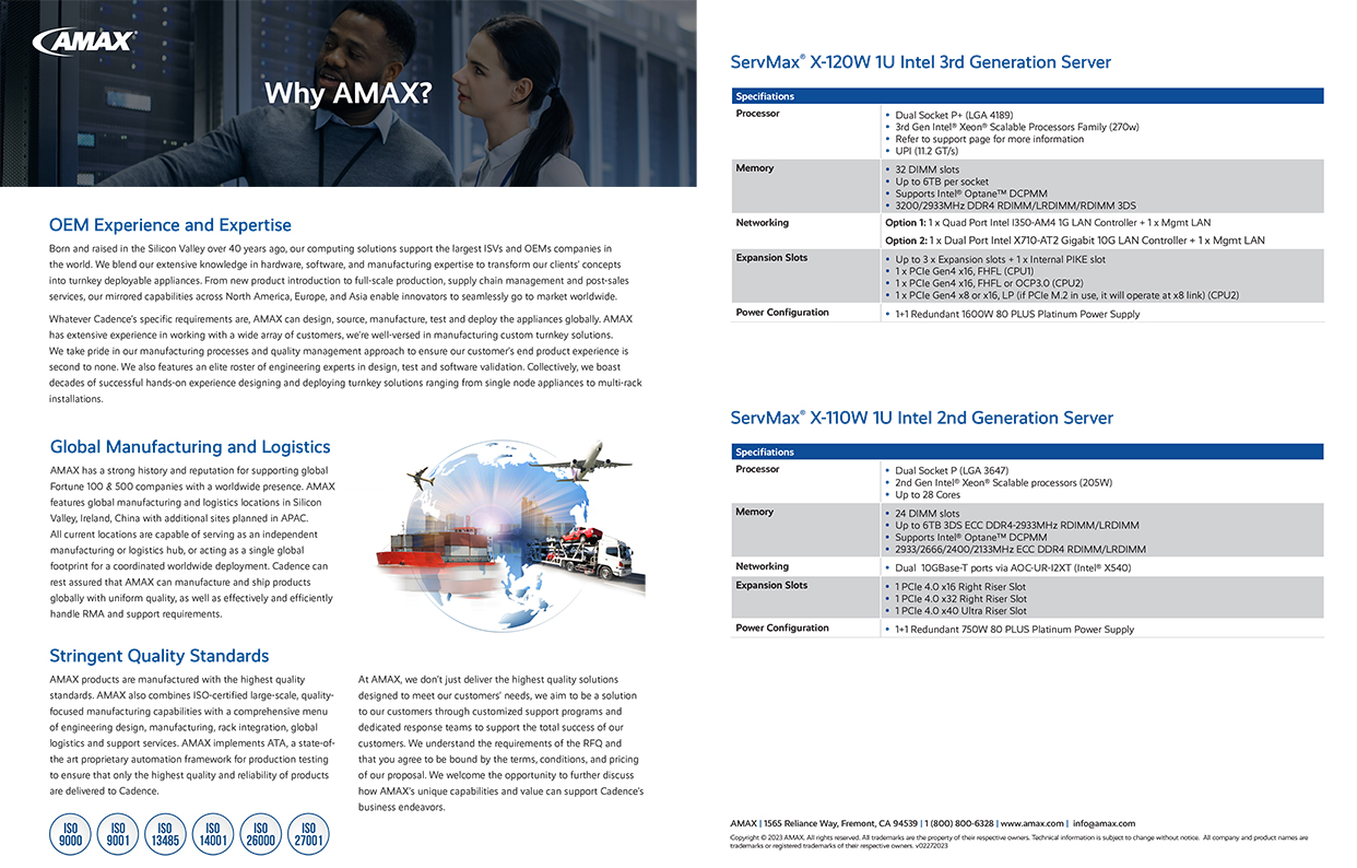 Brochure for AMAX